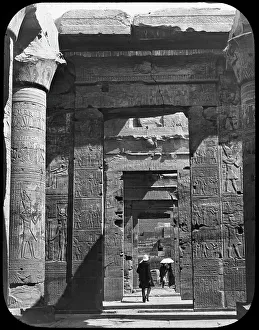 Ptolemy Xiii Prints: Temple entrance, Kom Ombo, Egypt, c1890. Artist: Newton & Co