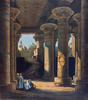 E Weidenbach Gallery: The Temple of Esneh, 19th century. Artist: E Weidenbach