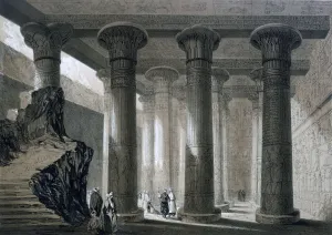 Temple at Esneh, Egypt, 19th century. Artist: JH Allan