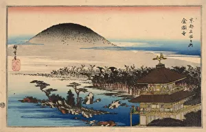 Kyoto Prints: The Temple of the Golden Pavilion. From the series Famous Views of Kyoto, 1834