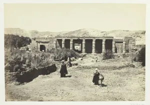 1858 60 Prints: The Temple of Goorneh, Thebes, 1857. Creator: Francis Frith