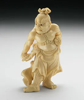 Topknot Prints: Temple Guardian, 18th-19th century. Creator: Unknown