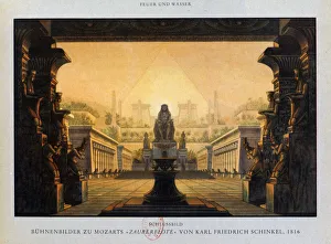 Wolfgang Amadeus Gallery: The temple of Isis and Osiris, The Magic Flute, 1816. Artist: Karl Friedrich Schinkel