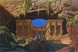 The Magic Flute Gallery: The temple of Isis and Osiris where Sarastro was High Priest, c1816. Artist: Karl Friedrich Schinkel