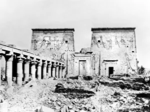 Temple of Isis, Philae, Nubia, Egypt, 1887. Artist: Henri Bechard Temple of Isis, Philae, Nubia, Egypt, 1887. Artist: Henri Bechard