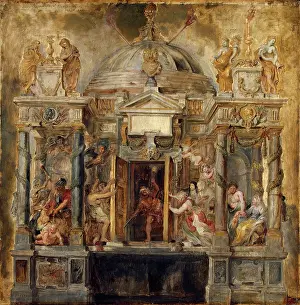 Doors Prints: Temple of Janus (Templum Jani), 1634. Creator: Peter Paul Rubens
