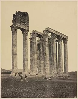 1813 Gallery: Temple of Jupiter Olympius, c. 1853. Creator: James Robertson (British, 1813 (?)-aft 1865)