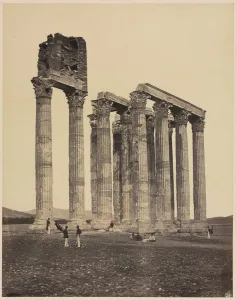 Temple of Jupiter Olympius, c. 1853. Creator: James Robertson (British, 1813 (?)-aft 1865)
