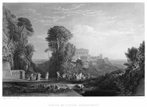Challis Collection: Temple of Jupiter Panhellenius, 19th century. Artist: E Challis