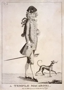Macaroni Prints: A Temple Macaroni, 1772