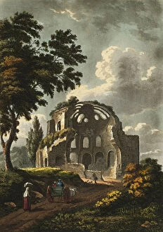 Aquatinthand Coloured Aquatint On Paper Gallery: Temple of Minerva Medica, plate twenty-five from the Ruins of Rome, published February 20