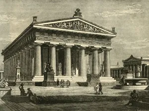 Doric Prints: Temple at Paestum, Restored, 1890. Creator: Unknown
