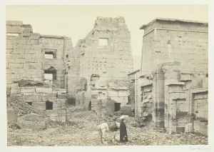 The Temple Palace, Medinet Haboo, 1857. Creator: Francis Frith The Temple Palace, Medinet Haboo, 1857. Creator: Francis Frith