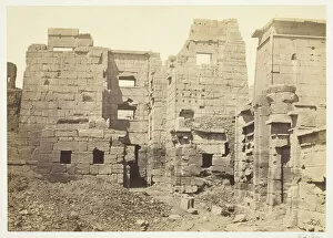 Francis Frith Gallery: The Temple Palace, Medinet-Haboo, c. 1857. Creator: Francis Frith