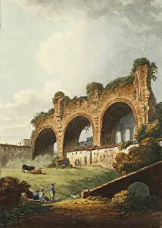 Titus Flavius Vespasianus Prints: The Temple of Peace, plate nine from the Ruins of Rome, published March 1, 1796