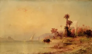 Felucca Prints: The Temple of Philae, 1873. Creator: Franklin D. Briscoe