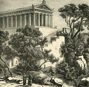 Sanctuary Prints: Temple of Poseidon at Kalauna, 1890. Creator: Unknown