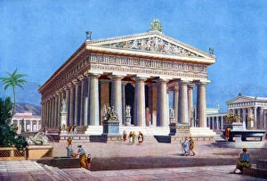 Wonders Of The Past Collection: The Temple of Poseidon, Paestum (Pesto), Italy, 1933-1934