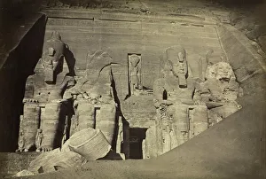 Temple of Ramesses II, Abu Simbel, c. 1860s. Creator: Antonio Beato (British, c. 1825-1903)