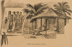 Tableau Vivant Prints: Temple and Religious Dancers from Hagenbeck's World Renowned Ceylonese Exhibition