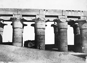 Hypostyle Prints: Temple ruins, Egypt, 1852. Artist: Maxime du Camp