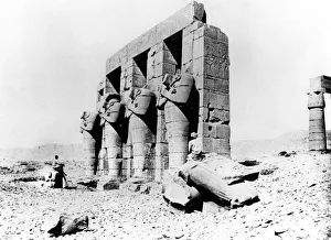 Henri Bechard Prints: Temple ruins, Nubia, Egypt, 1887. Artist: Henri Bechard