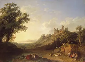 Farm Animal Prints: Temple Ruins in Sicily, 1778. Creator: Jacob Philip Hackert