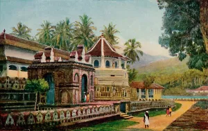 Kandy Gallery: The Temple of the Sacred Tooth, Kandy, 1913. Artist: Thyra Creyke-Clark