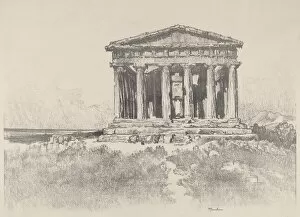 Agrigento Collection: The Temple by the Sea, Temple of Concord, Girgenti, 1913. Creator: Joseph Pennell