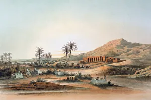 E Weidenbach Gallery: Temple of Seti I at Qurnah, Egypt, 19th century. Artist: E Weidenbach
