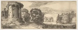 Weir Prints: The Temple of the Sibyl at Tivoli (from Landscapes and Ruins), ca. 1615