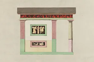 Wall Decoration Prints: The temple in Skärva. Left outer wall (8), 1785. Creator: Carl August Ehrensvard