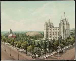 William H Prints: Temple Square, Salt Lake City, c1899. Creator: William H. Jackson