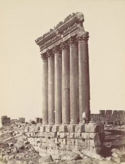 Heliopolis Gallery: The Temple of the Sun at Baalbec, ca. 1870. Creator: Felix Bonfils