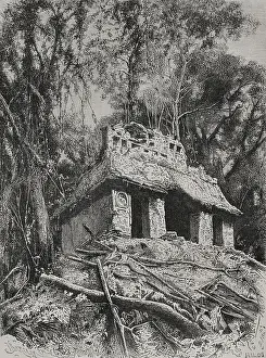 Temple of the Sun, Palenque, State of Chiapas, Mexico, 1892. Creator: Unknown