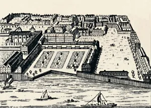 Inner Temple Prints: The Temple from the Thames, c1650, (1903)