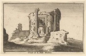 Sebastiaan Francx Prints: Temple of the Tiburtine Sybil, 1650. Creator: Wenceslaus Hollar