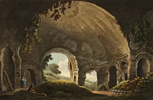 Aquatinthand Coloured Aquatint On Paper Gallery: Temple of Venus, plate thirty-eight from the Ruins of Rome, published February 1, 1798