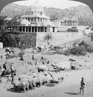 Images Dated 3rd March 2008: Temples of the Jains, Mount Abu, India, 1902.Artist: Underwood & Underwood