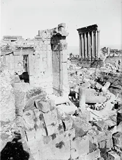 Temple Of Jupiter Prints: Temples of Jupiter & Sun, Baalbek, between c1915 and c1920. Creator: Bain News Service
