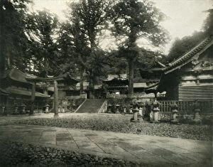 Eaves Gallery: One of many Temples at Nikko, Japan, a Pilgrimage site of sacred Shrines, 1936