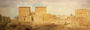 Debris Prints: Temples at Philae on the Nile, 1874. Creator: Andrew MacCallum