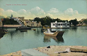 Temples on the River, Udaipur, c1900
