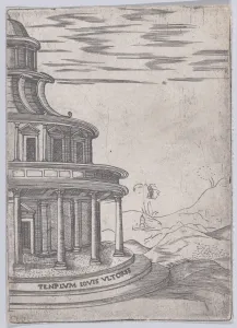 Temple Of Jupiter Prints: Templum Iovis Ultoris (Views of Ancient Roman Temples and Arches)