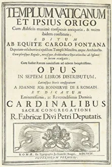 Latin Prints: Templum Vaticanum Et Ipsius Origo Cum Aedificiis maximè conspicuis antiquitùs