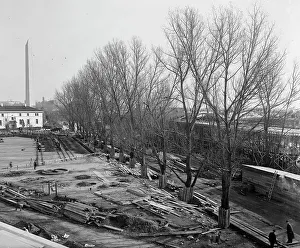 Building Materials Prints: Temporary Building, Under Construction...Washington, D.C. 1917. Creator: Unknown