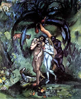 Apple Tree Prints: Temptation (Adam and Eve), 1910. Artist: Othon Friesz