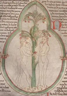 Serpent Prints: The Temptation of Adam and Eve, c1300. Creator: Unknown