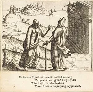Temptation Collection: The Temptation of Christ, 1548. Creator: Augustin Hirschvogel