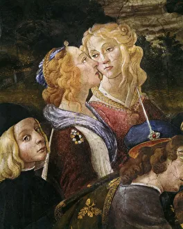 Botticelli Prints: The Temptation of Christ (Detail), 1481-1482. Creator: Botticelli, Sandro (1445-1510)